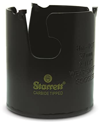 Starrett Tungsten Carbide Tipped Holesaw - MPH0214 Multi Purpose Cut TCT Hole Saw Cutter - For Wood MDF Plastics Ceramic Wall Tiles - 57mm