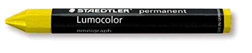 STAEDTLER® Signierkreide permanent omnigraph 236, sechseckig, Papierhülle, wasserfest, Ø: 12 mm, Schreibfarbe: gelb (12 Stück), Sie erhalten 1 Packung á 12 Stück