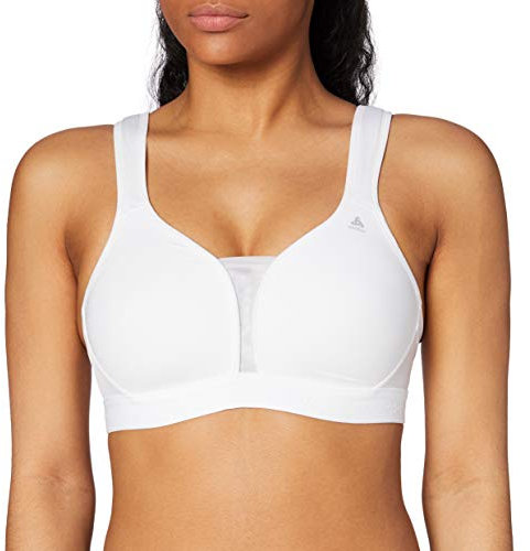 Odlo Damen Padded High Support_13071b Gepolsterter Sport BH, Weiß, 90 EU