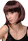 WIG ME UP - PW0114-P30 Sexy Party Perücke Bob Disco Kurz & Frech Go-Go Party Burlesque Mahagonibraun