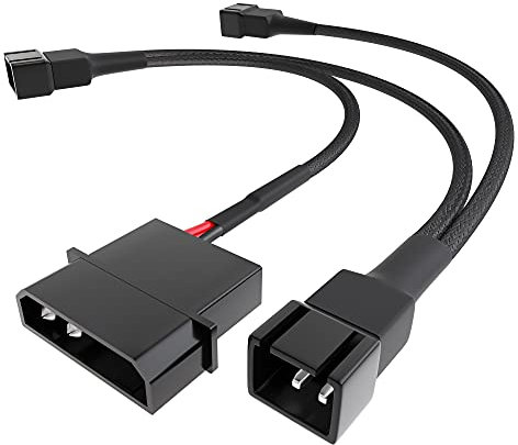 KabelDirekt – 20-20-20cm Cable Molex (5V a 3x 3 pines cable distribuidor ventilador, ventiladores adicionales),