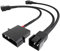 KabelDirekt – hochflexibles Molex Lüfter Verteilerkabel, 4-Pin Molex 5 V (2-polig) auf 3× 3-Pin Stecker (2-polig), 20/20/20 cm – mit robuster Nylonummantelung