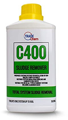 Concentrated Sludge Remover - Boiler Central Heating System (C400) | 500ml concentrate, treats systems up to 100L - suitable for all systems including aluminium, designed to clean older systems