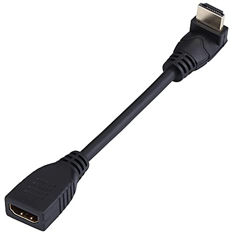 LARRITS 15cm High Speed HDMI 2.0 Extension Cable Male to Female 4K 60HZ With 90 degree Down Angle Elbow For 4K TV Fire Stick PS4 Xbox 360 Xbox one Blue-ray Player