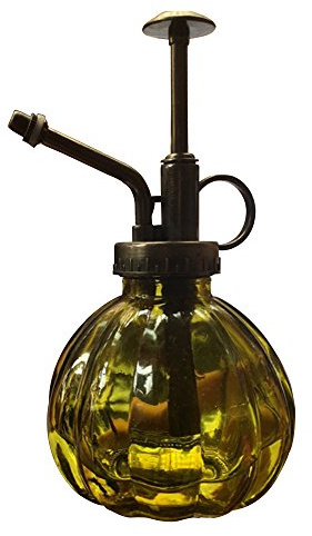 Layboo Vintage Estilo Transparente Cristal Calabaza Botella pulverizador Regadera Planta Verde