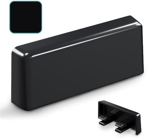 VOOXA 25 Stück Fenster Wasserschlitzkappen Standard Schwarz RAL 9005 für Schlitzfräsungen von 20-34 x 5mm
