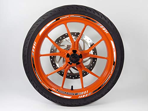 BIKE-Label 710045-VA Set di adesivi per cerchioni, compatibili con KTM 125 Duke