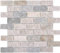 Piastrelle a mosaico, in pietra naturale, al quarzo, paraschizzi da cucina, colore: beige, grigio, MOS36-0208