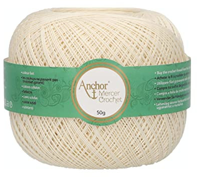 Anchor 4710020-00926 Häkelgarne, 100% Baumwolle, 926, Stärke 20, 53 Gramm