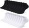 FALARY Sneaker Socken Damen 39-42 Sneaker Socken Herren Damen Sportsocken 10Paar Atmungsaktives Laufsocken Baumwollsocken Kurze Halbsocken 39-42 Schwarz Weiß