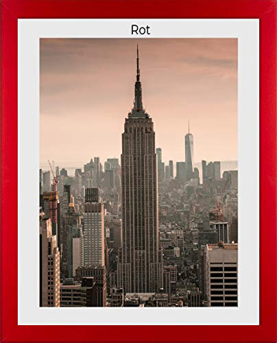 Bilderrahmen Diamond 30x40 cm Rot ideal für Diamond Painting mit 1 mm antireflex Kunstglas