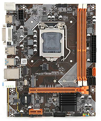 Pusokei Placa Base de Escritorio, Placa Base Socket de Escritorio LGA 1155 DDR3 para B75, Interfaz 3 x SATA2.0, Compatible con Salida Dual VGA + HDMI + DVI