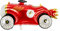 PartyDeco Folie Ballon Auto- Folie Ballon Matte für Junge Auto in Rot- Größe ca 93 x 48CM Geburtstag Folie Ballon Hel Dekoration Geburtstag Party Überraschung Geburtstag Kind Geburtstag Auto