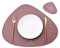 4er Set/6er Set Platzsets und Untersetzer Dreieck Oval Leder Tischset Wassertropfen Abwischbar Tischmatte Wasserdicht ölbeständig Rutschfestes Hitzebeständiges Platzsets (Braun,6er)