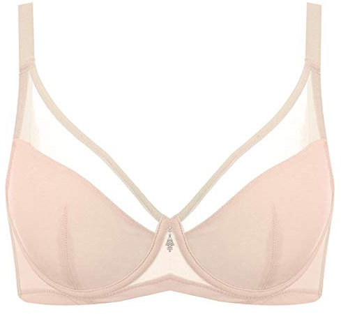 Damen-BH, volle Figur, Übergröße, für den Alltag, sexy und bequem, ultradünn, bügelfrei, Bralette (Farbe: Hautton, Größe: 85D)