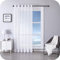 MRTREES Stores Gardine Weiß Wohnzimmer Gardinen modern Schlaufenschal 1er Set 225×300cm (H×B) Vorhänge mit Ösen in Leinenoptik halbtransparent Schals Vorhang kurz