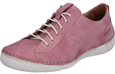 Josef Seibel Damen Low-Top Sneaker Fergey 56,Weite G (Normal),Wechselfußbett,schnürer,Halbschuhe,straßenschuhe,pink,42 EU