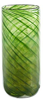 vase Décorations Frais, Simple Living Décorations Chambre, en Verre, décorations for Le Salon, entrée, Salle à Manger, Bureau, etc. Ameublement (Color : Green, Size : 14.5cm*34cm)