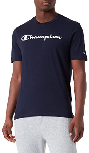 Champion Herren Legacy American Classics Logo S/S T-Shirt, Marineblau, Small