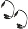 SHANFEILU DC Y Splitter Cable 1 Male to 2 Female 5.5mm x 2.1mm DC Power Extension Adapter Cable for Surveillance,Camera,Router 30cm/11.81inch 2pcs