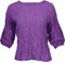 GURU SHOP Boho Krinkelbluse, Blusenshirt, Crash Blusentop - Flieder, Damen, Baumwolle