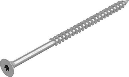 SECCARO Lot de 50 vis à bois pour panneaux d'aggloméré 6 x 110 mm, en acier inoxydable V2A VA A2, avec filetage partiel, TX/six pans creux