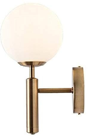 Flisdtry Lámpara de pared LED decorativa con bola de cristal nórdico, lámpara de araña de espejo de baño, lámpara de pared redonda, luz cálida