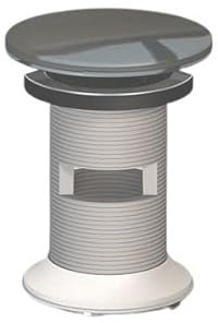Alape˘ Schaftventil in Chrom, Stopfen für Waschbecken, Stopfen für Becken mit Überlauf, Ventilkappe verchromt, passend für alle Waschbecken für Abfluss Ø 11/4