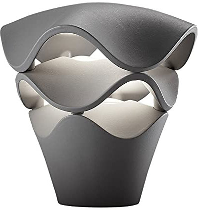 Quevia-Eletro LED Gartenleuchte Wegeleuchte außen,6W 6000K LED Außen Sockelleuchte Terrasse Rasen Pollerleuchte Grau Gartenlampen aus Aluminium Standleuchte Aussenleuch Ip44 Wassergeschützt