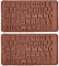 BURRSJ Letter Silicone Chocolate Mold Alphabet Silicone Mold 2 Packs Silicone Mould for Birthday Cake Decorations