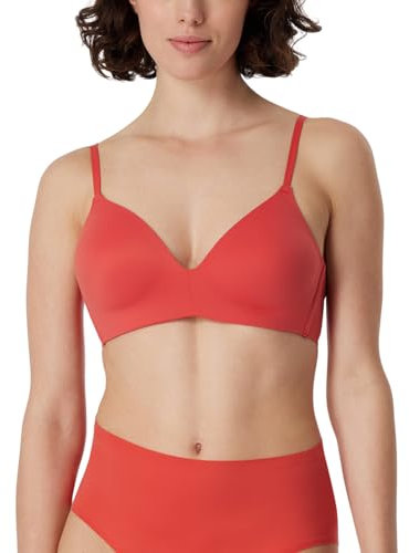 Schiesser Damen BH gepaddet ohne Bügel - Invisible Soft, rot_166568, 75C