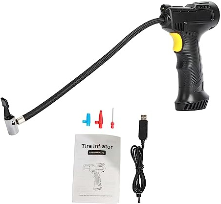 【UK Warehouse】Battery Power Tyre Inflator Portable Air Compressor 2000mAh Tyre Pump Auto-off 150PSI Car Accessories Cordless Electric Air Pump for Car, Bike, Road Bike, Tyres, Balls And Inflatable