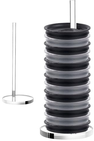 PEUTIER Acrylic Tumbler Lid Organizer, 10 Inch High Stacking Tumbler Lid Storage Organizer Vertical for YETI Lids for Up to 12 Lids Tumbler Cup Lid Holder Stacker for Cabinets Countertop Dining Table