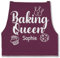Schürze - Backschürze Damen Frauen - Baking Queen I Backkönigin mit Name I Geschenk Hobby Bäckerin I Backen Geschenkideen - 85x69 - Aubergine - backkönigin-schürze bäckerschürze back