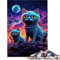 Puzzles Lernspiele Magic Art Cat Puzzle Holzpuzzle für Erwachsene 1000-teiliges Puzzle Lernspiele Erwachsene (50 x 75 cm)