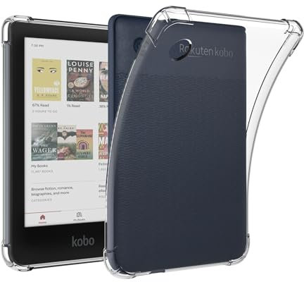 DMLuna Coque Transparente Compatible avec Kobo Clara Colour/Clara BW (2024)/Clara 2E (2022), Slim Case Souple TPU, Housse Antichoc, Étui Protection Ultra-Fine, trasparente