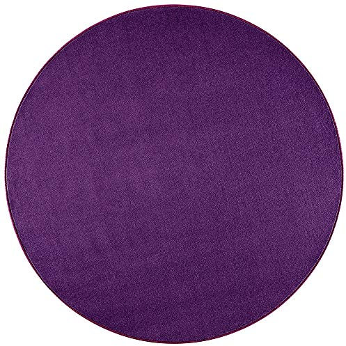 Teppich Boss - Nasty Floor Kurzflor Teppich Rund 133cm oder 200cm Ø, Farbe:Lila, Durchmesser:200 cm rund