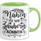 Nähen Geschenk Stricken Nähen Ist Wie Zaubern Können Tasse Geschenk Kaffee-Becher (Grün)