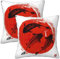 2 Stücke Kopfkissenbezug Feng Shui Malerei Kissen-Hülle Square Kissen-Bezug Home Deko Throw Kissenbezüge Für Garten, Zuhause, Sofa, 45X45Cm