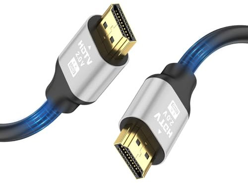 grofyllaa 8K Cable Hdmi 3 M, Hdmi de alta velocidad 2.1 Cable 8K@60Hz 4K@120Hz, conector chapado en oro 3D eARC HDCP 2.2 &2.3 para HDTV/Blu Ray Playback/proyectores/Laptops/PS4/PS5 (Plata)