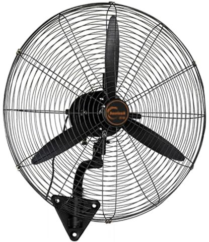 Ventilatore industriale da parete for esterni - Ventilatore elettrico for carichi pesanti con 3 velocità, inclinazione regolabile e oscillazione di 120° - Ventilatore ad alta velocità di livello comme