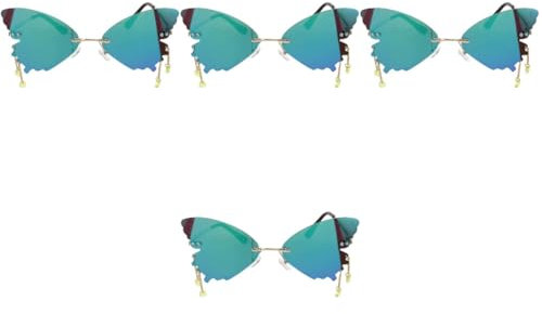 VALICLUD 4 Stück Sonnenbrille mit Schmetterlingsrahmen Schmetterlings-Sonnenbrille für Damen Schmetterlingsbrille für Damen partybrille karnevalsbrille Party-Sonnenbrille für Erwachsene Stk
