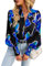 HUXRAKV Blouses for Women Dressy Casual Long Sleeve Button Down Shirts Floral Printed Fall Blouses with Lantern Sleeve Tops,WD15-Black,S