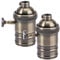 2 Stück Vintage Aluminium Lampenfassung: 220V E27 Bronze Lampenfassung mit Drehschalter, Hängeleuchte Adapter für Deckenleuchte LED Lampe Glühbirne Retro-Dekoration Szenen-Requisiten Bar