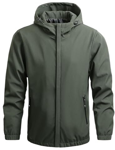 IDORIC Veste Homme Coupe-Vent à Capuche Softshells randonnée homme