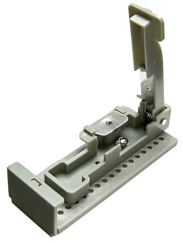 Radeco® Lamellenschneider für 25 mm Jalousien - Präzisionsschnitt und einstellbare Länge - Grau - Aluminium - Jalousieschneider - Blenden-Schneider
