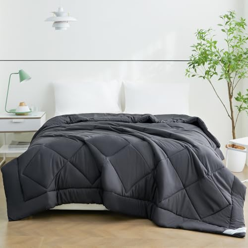 WAVVE Piumino Estivo Matrimoniale Maxi 240x260 cm - Piumone XXL Leggero 260x240, King Size - Trapuntato in Microfibra Sintetico, Grigio