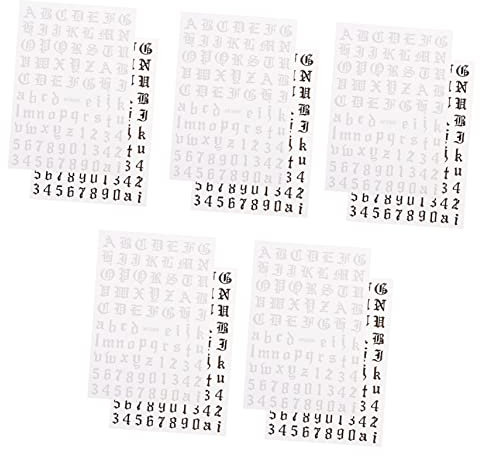 Didiseaon Nail Decors Manicure Decals 5 Pack Geometric Pattern Nail Sticker Decals