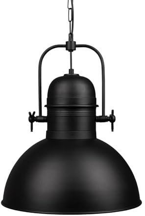 bamyum Deckenlampe Vintage Industrial Ø40 cm Schwarz, Küchenlampe Hängend Vintage, Hängelampe Esstisch, Deckenleuchte Pendelleuchte Esstisch, Deckenlampe Wohnzimmer, Hängelampe Küche