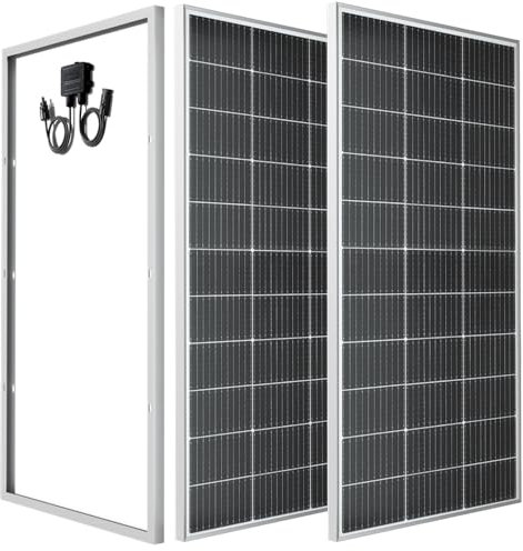 300W Solarpanel 12V, Monokristallines Solarpanel 300 Watt Wohnmobil, Solarmodul mit 90cm Solarkabel für 12V Batterien Boot Balkon Wohnwagen, Photovoltaik Panel Pv Module Solar Panel